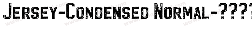 Jersey-Condensed Normal字体转换